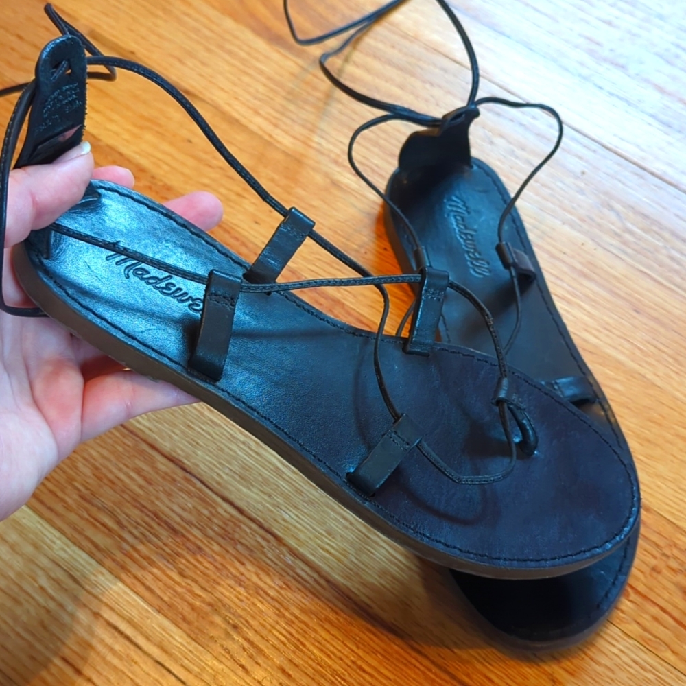 Madewell Boardwalk Lace Up Sandals Size 8.5